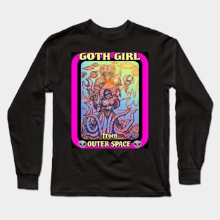 GOTH GIRL from OUTER SPACE #2 w/The Metaluna Mutant Double Sided Print Long Sleeve T-Shirt